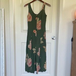 Regine (Made in Los Angeles) Floral Button-Front Midi Dress